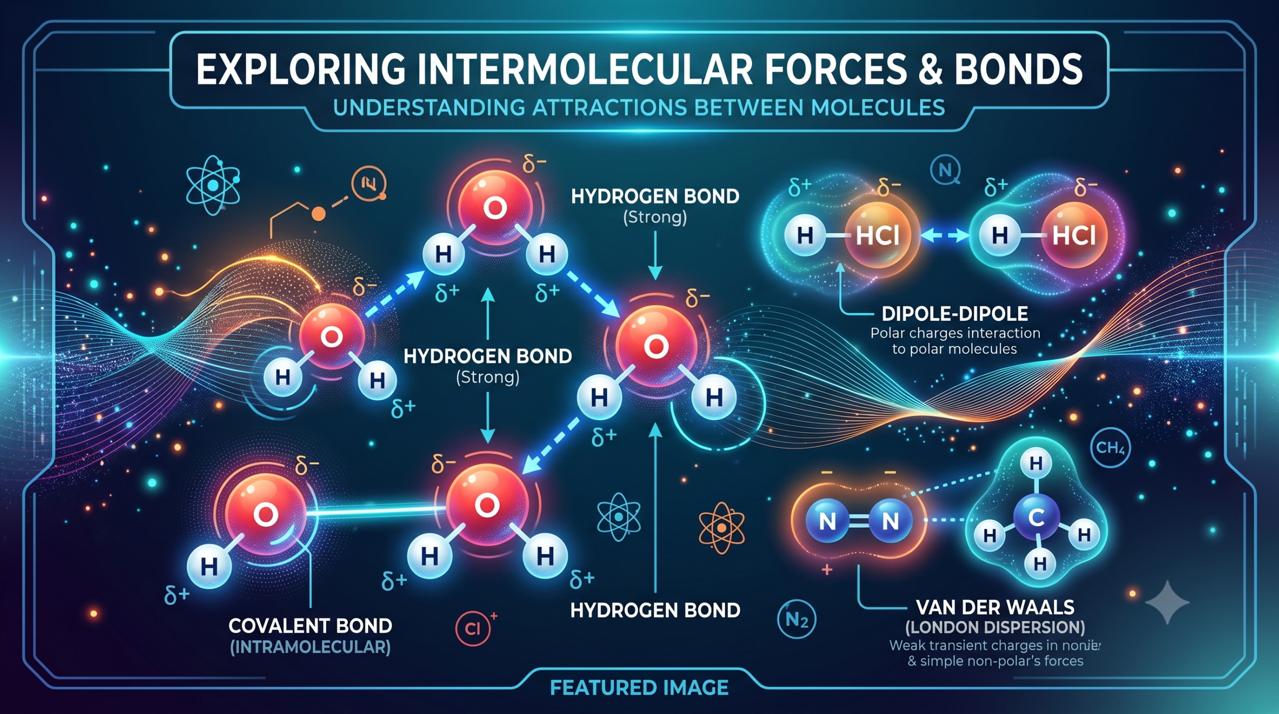 Intermolecular forces and bonds explained
